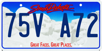 SD license plate 75VA72