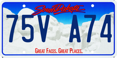 SD license plate 75VA74