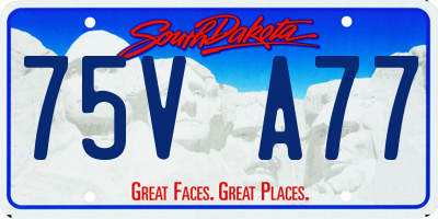 SD license plate 75VA77