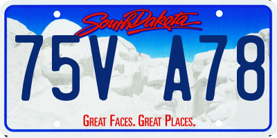 SD license plate 75VA78