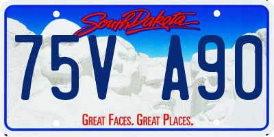SD license plate 75VA90