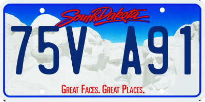 SD license plate 75VA91