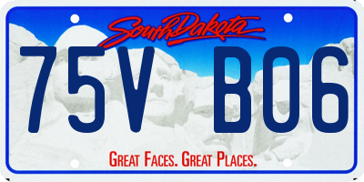 SD license plate 75VB06