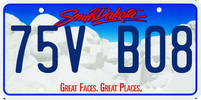 SD license plate 75VB08