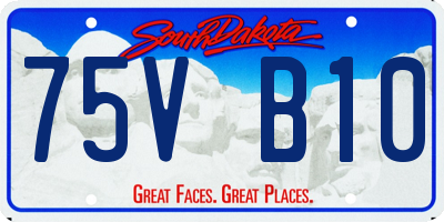 SD license plate 75VB10