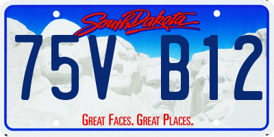 SD license plate 75VB12