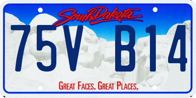 SD license plate 75VB14