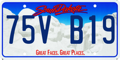 SD license plate 75VB19