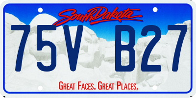 SD license plate 75VB27