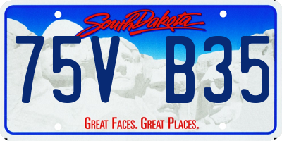 SD license plate 75VB35