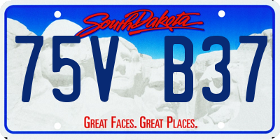 SD license plate 75VB37