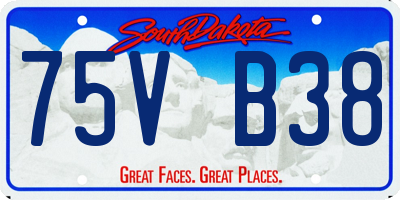 SD license plate 75VB38