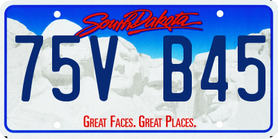 SD license plate 75VB45