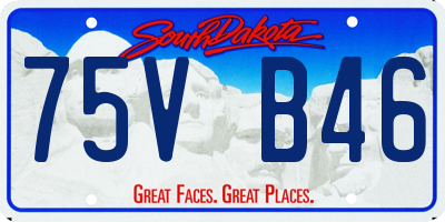 SD license plate 75VB46