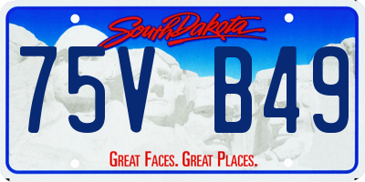 SD license plate 75VB49