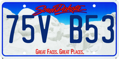 SD license plate 75VB53