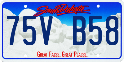 SD license plate 75VB58