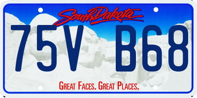 SD license plate 75VB68