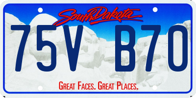 SD license plate 75VB70
