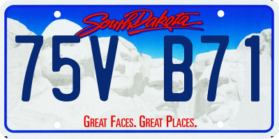 SD license plate 75VB71