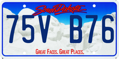 SD license plate 75VB76