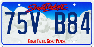 SD license plate 75VB84