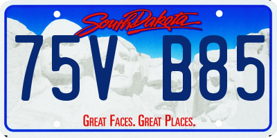 SD license plate 75VB85