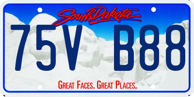 SD license plate 75VB88