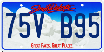 SD license plate 75VB95