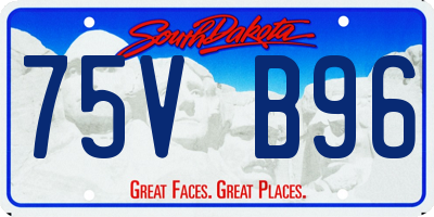 SD license plate 75VB96