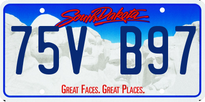 SD license plate 75VB97