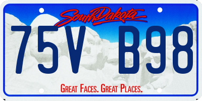 SD license plate 75VB98