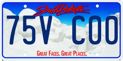 SD license plate 75VC00
