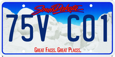 SD license plate 75VC01
