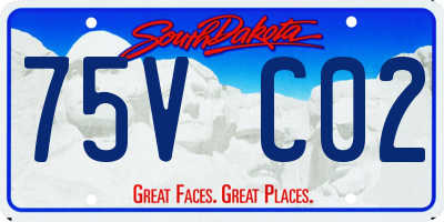 SD license plate 75VC02