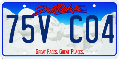 SD license plate 75VC04