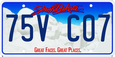SD license plate 75VC07