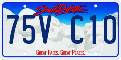 SD license plate 75VC10