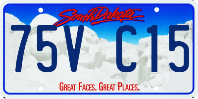 SD license plate 75VC15