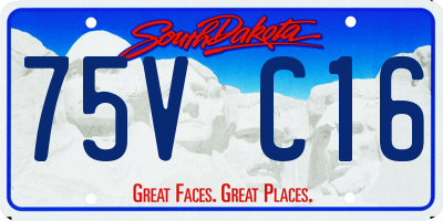 SD license plate 75VC16