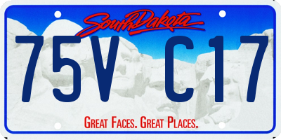 SD license plate 75VC17