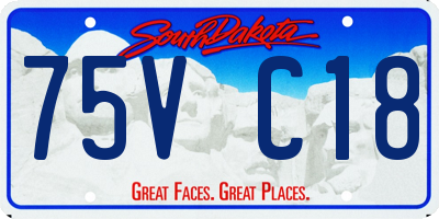 SD license plate 75VC18