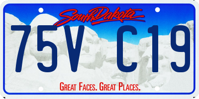 SD license plate 75VC19