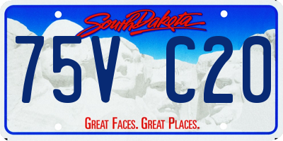 SD license plate 75VC20