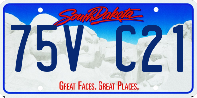 SD license plate 75VC21