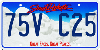 SD license plate 75VC25