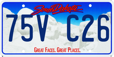 SD license plate 75VC26