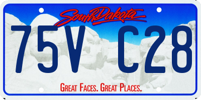 SD license plate 75VC28