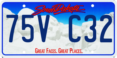 SD license plate 75VC32