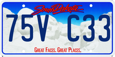 SD license plate 75VC33